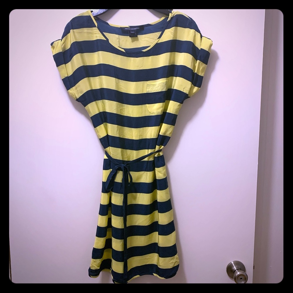 Summer beach silky striped dress